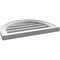 Ekena Millwork Round Top Surface Mount PVC Gable Vent: Functional, w/ 2"W x 1-1/2"P Brickmould Frame, 20"W x 14"H GVPRT20X1402SF - alternate 2